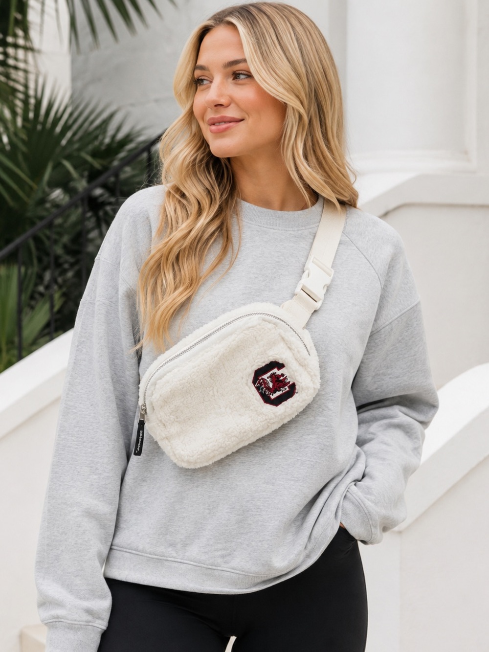 South Carolina Gamecocks Sherpa Belt Bag Crossbody NWT Logo Brands